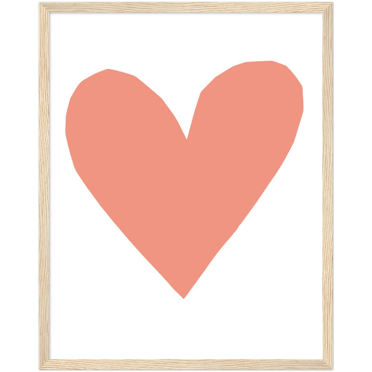 Forever Heart Art Print - Peach