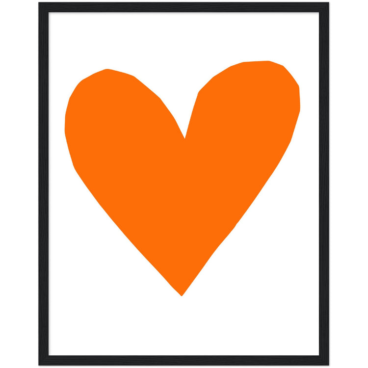 Forever Heart Art Print - Orange