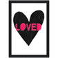 Forever Heart Art Print - Black + Pink Loved