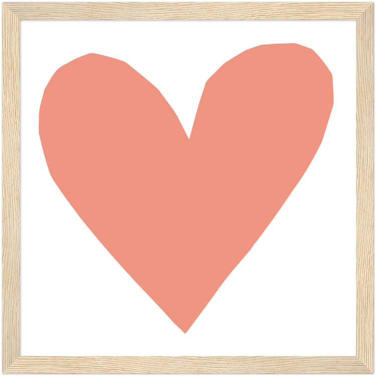 Forever Heart Art Print - Peach