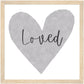 Forever Heart Art Print - Loved Grey