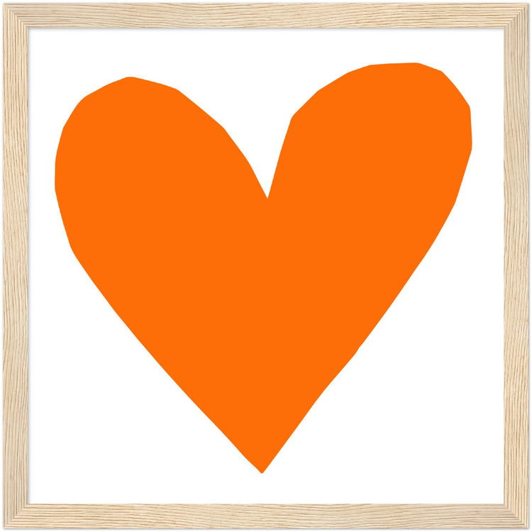 Forever Heart Art Print - Orange