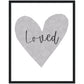 Forever Heart Art Print - Loved Grey