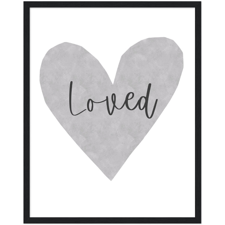 Forever Heart Art Print - Loved Grey