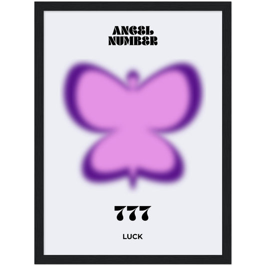 Angel Number 777 Aura Art Print - Luck