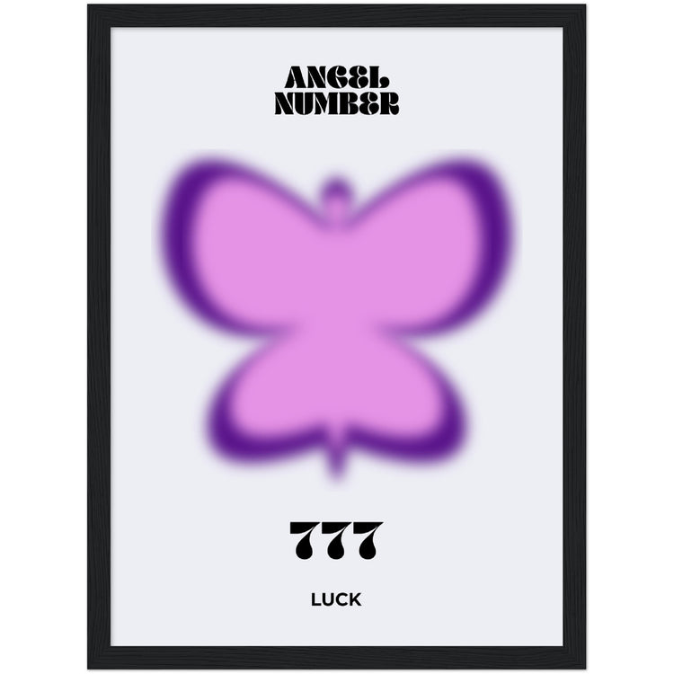 Angel Number 777 Aura Art Print - Luck