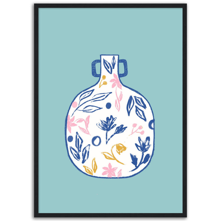 Contemporary Floral Vase Art Print