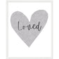 Forever Heart Art Print - Loved Grey