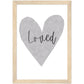 Forever Heart Art Print - Loved Grey