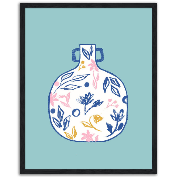 Contemporary Floral Vase Art Print