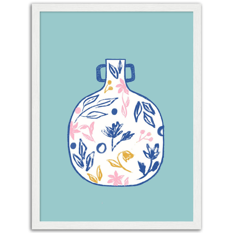 Contemporary Floral Vase Art Print