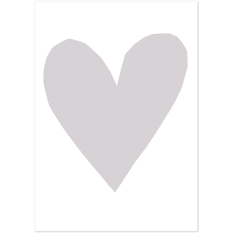 Forever Heart Art Print - Grey