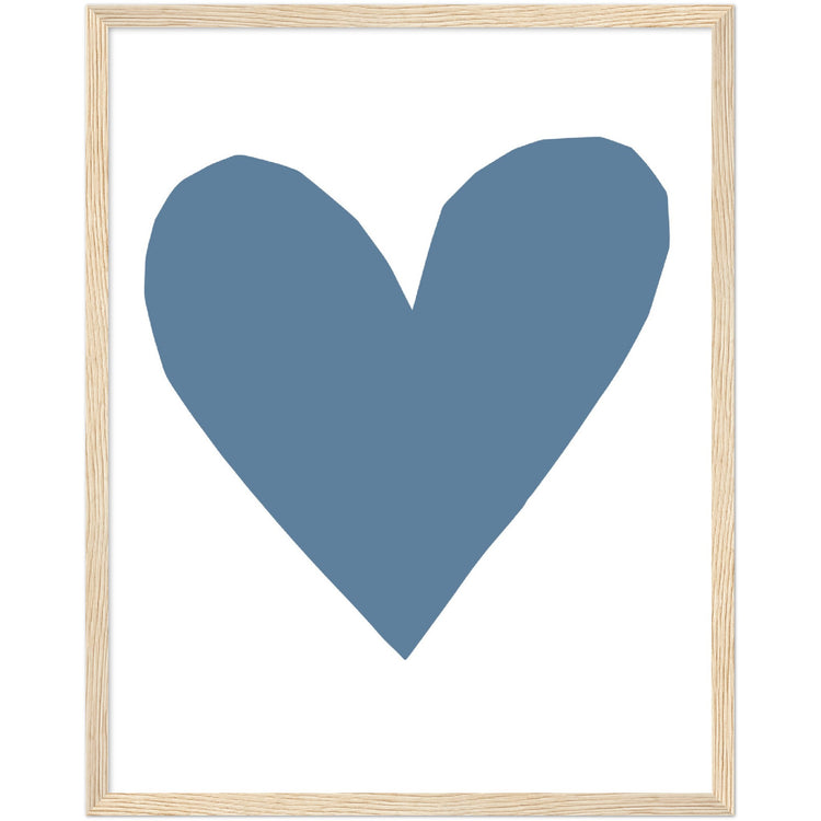 Forever Heart Art Print - Cloudy Blue