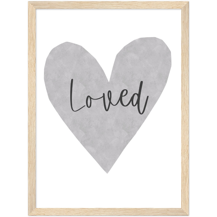 Forever Heart Art Print - Loved Grey