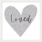 Forever Heart Art Print - Loved Grey