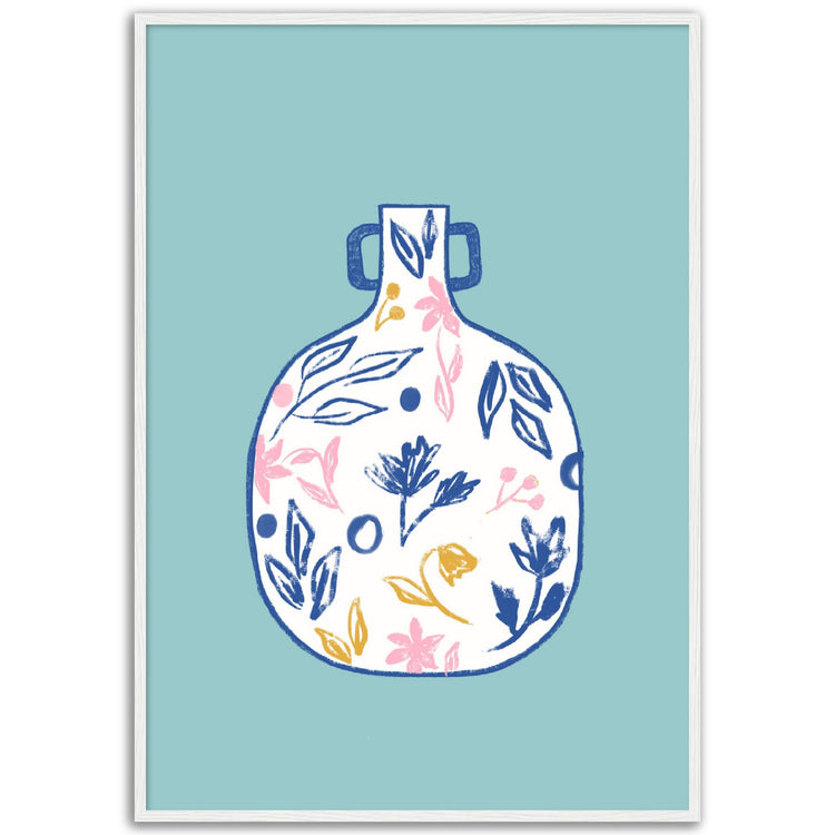 Contemporary Floral Vase Art Print