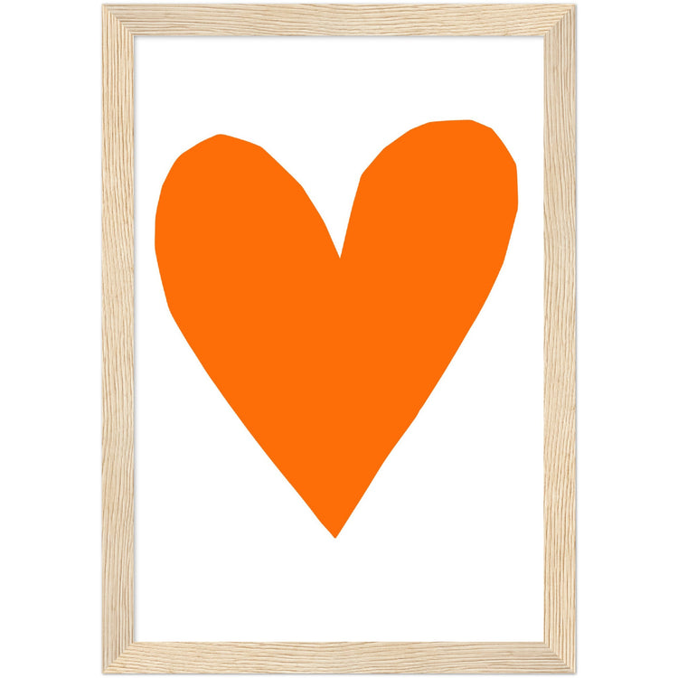 Forever Heart Art Print - Orange