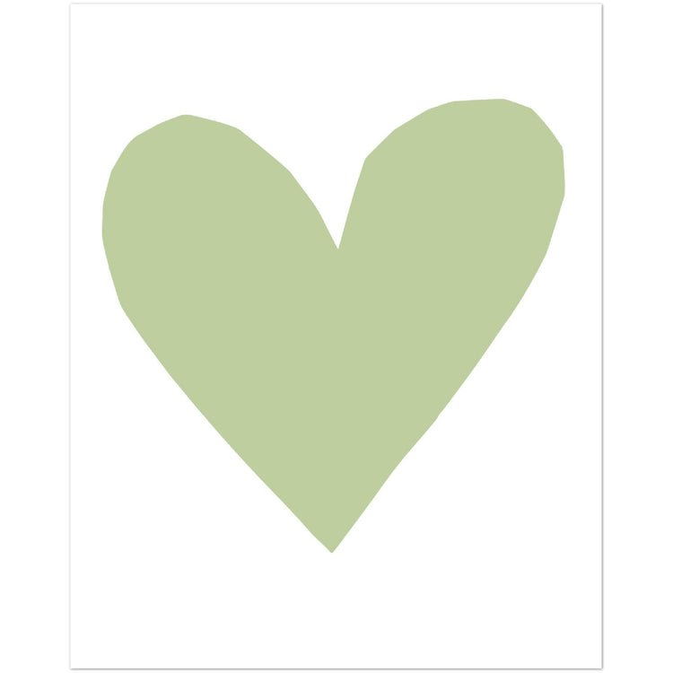 Forever Heart Art Print - Green