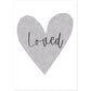 Forever Heart Art Print - Loved Grey