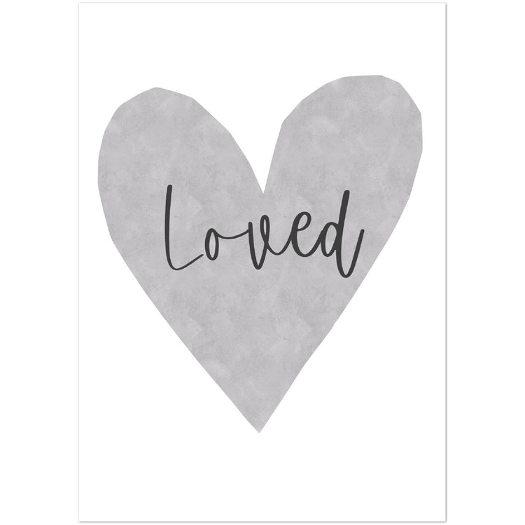 Forever Heart Art Print - Loved Grey