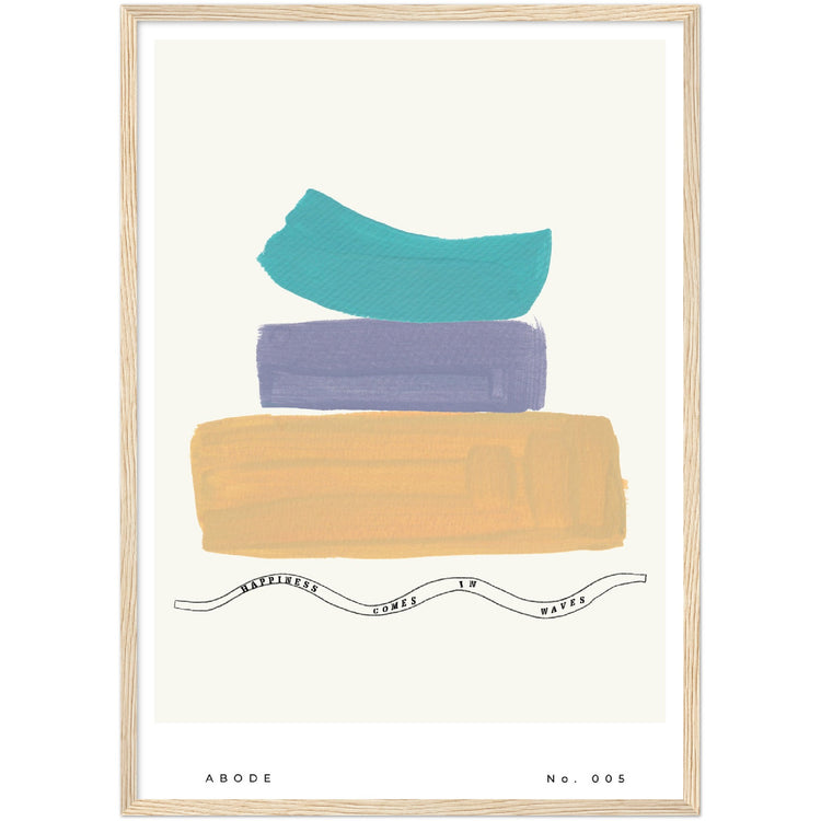 Abstract Art Prints | Happiness comes in Waves Print | Milkshakeliving