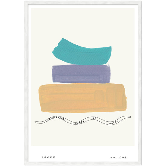 Abstract Art Prints | Happiness comes in Waves Print | Milkshakeliving