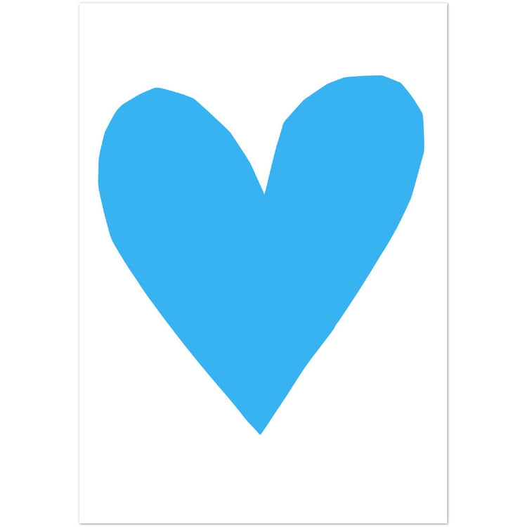 Forever Heart Art Print - Blue