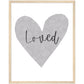 Forever Heart Art Print - Loved Grey