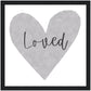 Forever Heart Art Print - Loved Grey