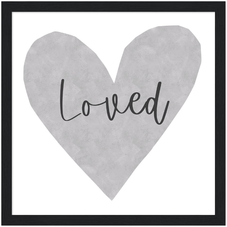 Forever Heart Art Print - Loved Grey