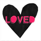 Forever Heart Art Print - Black + Pink Loved