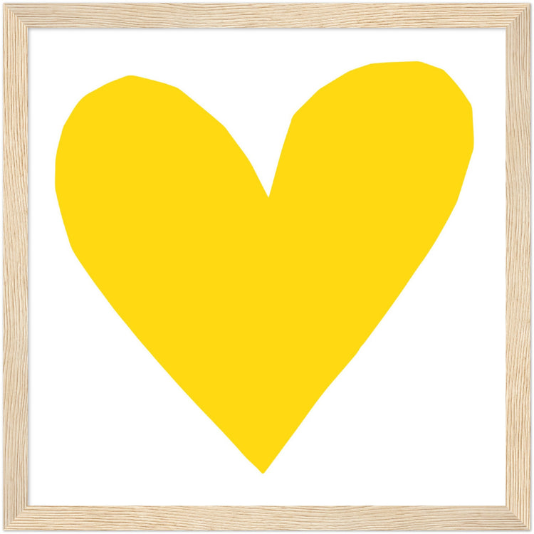 Forever Heart Art Print - Yellow