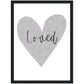 Forever Heart Art Print - Loved Grey