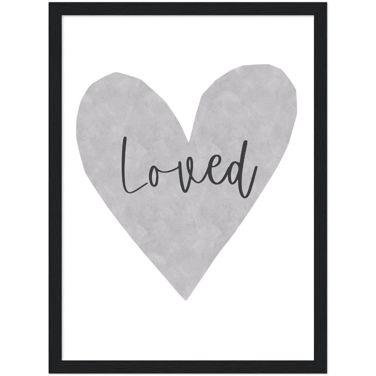 Forever Heart Art Print - Loved Grey