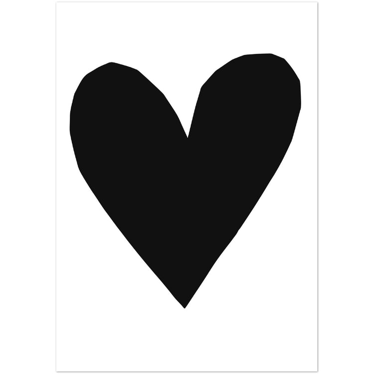 Forever Heart Art Print - Black