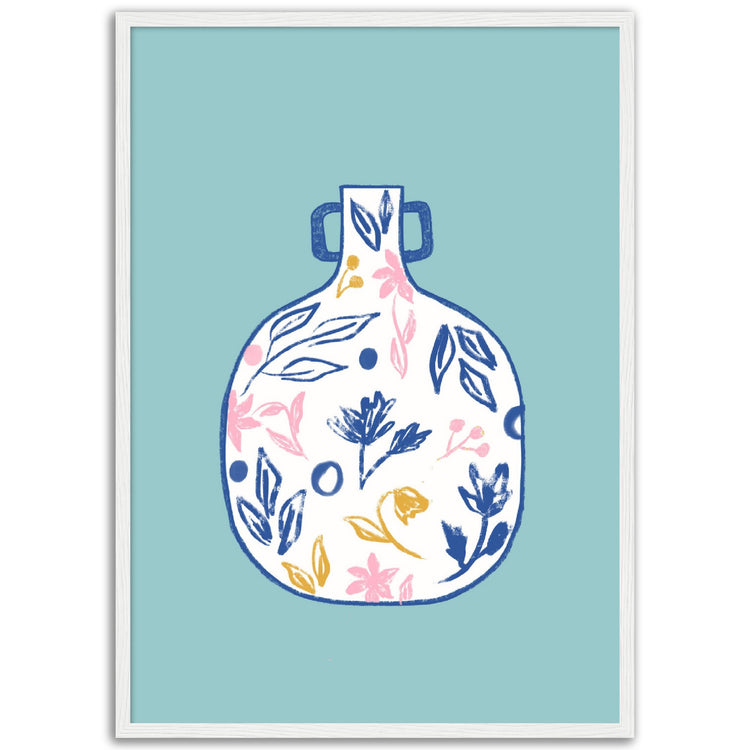 Contemporary Floral Vase Art Print