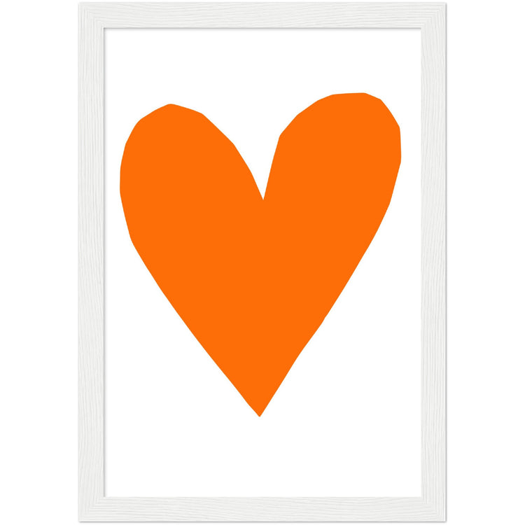 Forever Heart Art Print - Orange