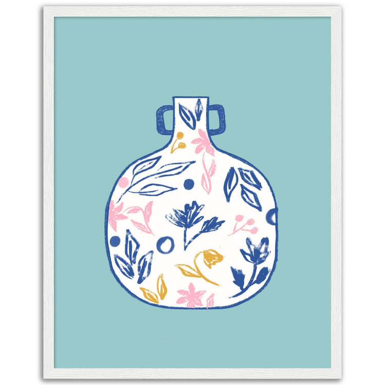 Contemporary Floral Vase Art Print