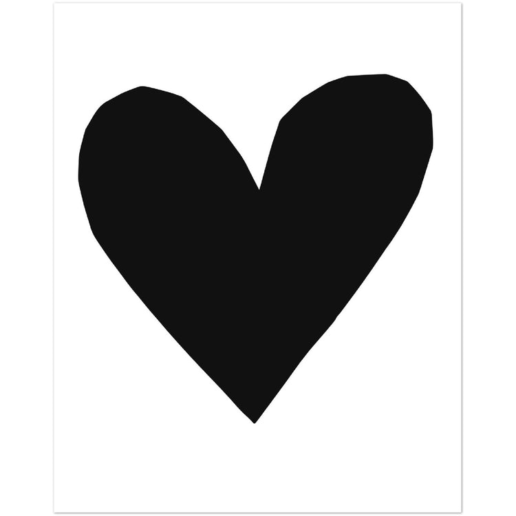 Forever Heart Art Print - Black