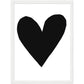 Forever Heart Art Print - Black