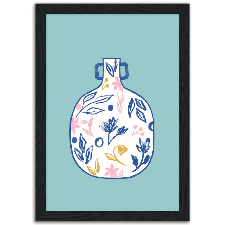 Contemporary Floral Vase Art Print