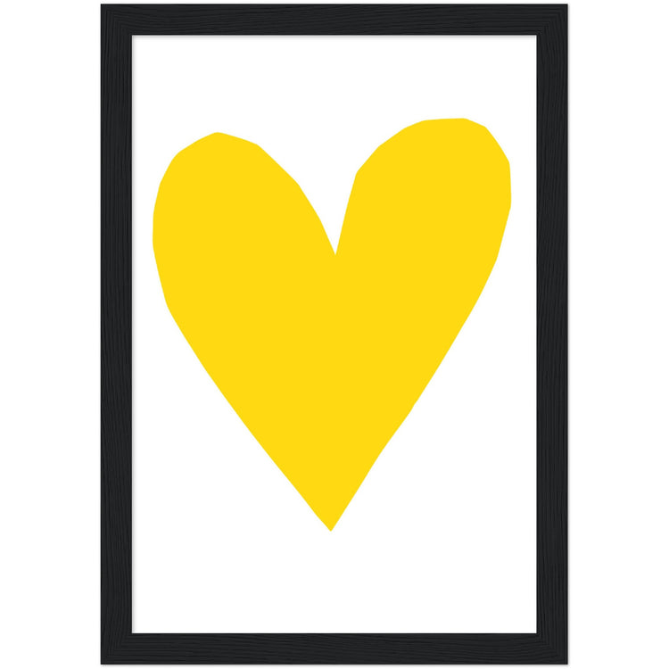 Forever Heart Art Print - Yellow