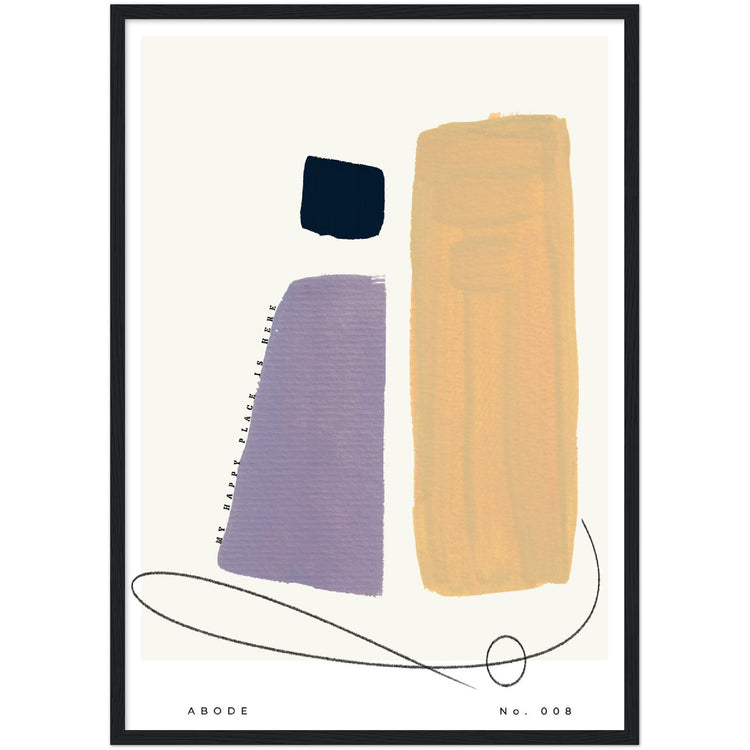 Abode No. 008 Abstract Art Print - My happy place is here