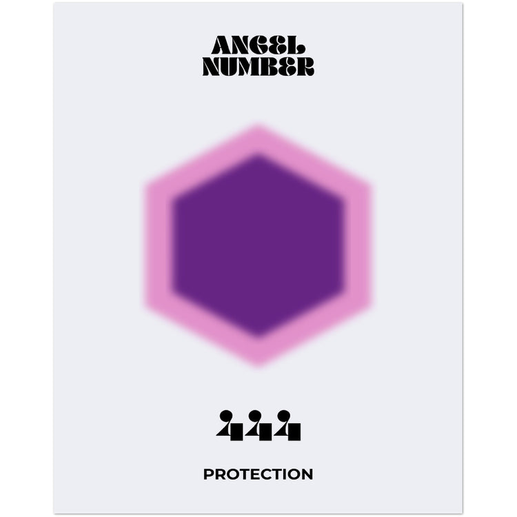 Angel Number 444 Aura Art Print - Protection