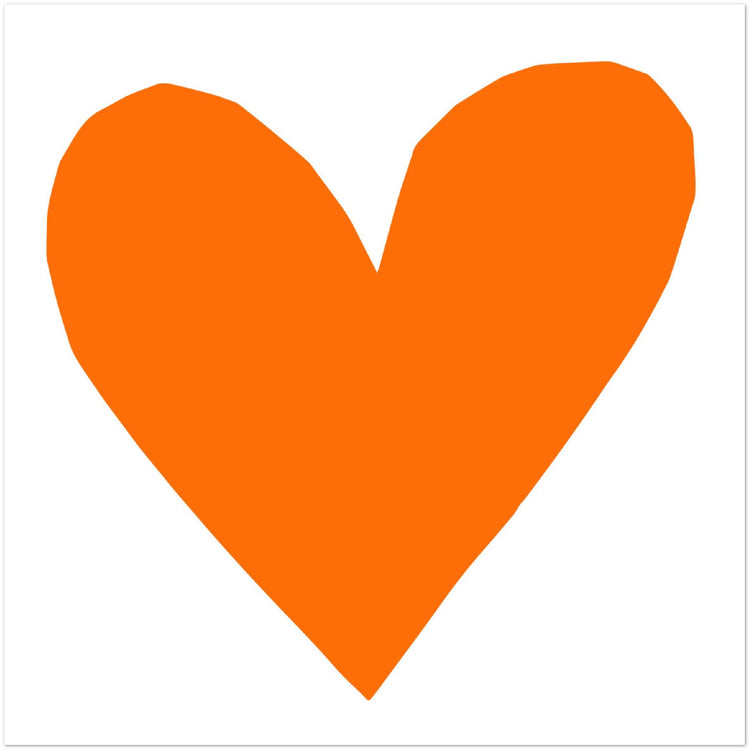 Forever Heart Art Print - Orange