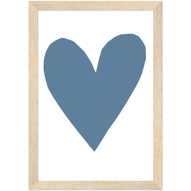 Forever Heart Art Print - Cloudy Blue