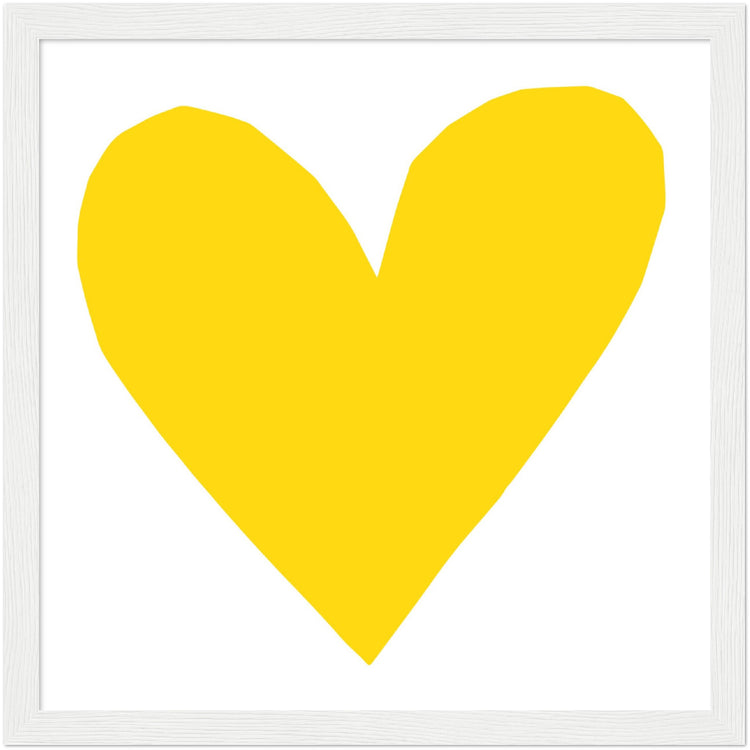 Forever Heart Art Print - Yellow