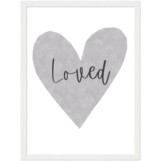 Forever Heart Art Print - Loved Grey