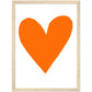 Forever Heart Art Print - Orange