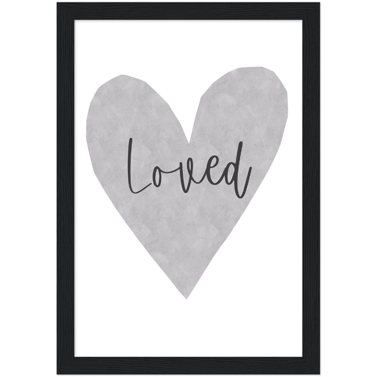 Forever Heart Art Print - Loved Grey